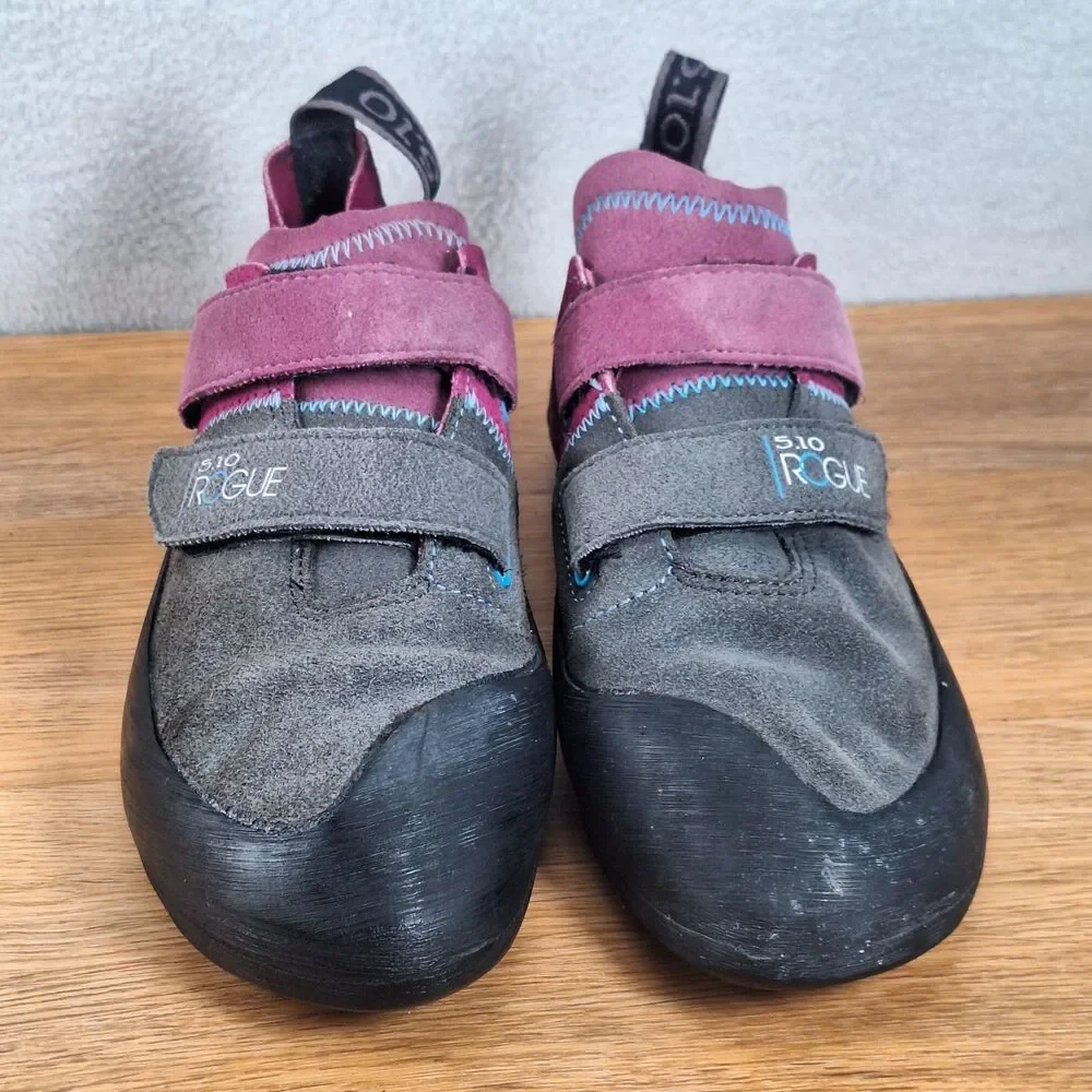 Five Ten Rogue VCS Women's 7.5 Rock Climbing Shoes Purple Blue Made in USA  5.10